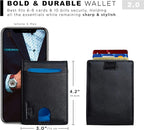 SERMAN BRANDS RFID Blocking Slim Bifold Genuine Leather Thin Minimalist Front - Image 5