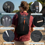 FIORETTO 15L Hiking Backpack for Women Men Mini Packable Backpack Lightweight - Image 3