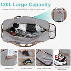 120L Duffle Bag for Travel, Large Foldable Waterproof Travel Duffel Bags - Image 7