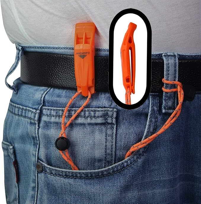 Emergency Whistles with Lanyard Safety Whistle Survival Shrill Loud Blast - Image 5