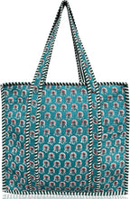Cotton Quilted Tote Bag for Women – Large Beach & Travel Tote by ThirdEyeExport