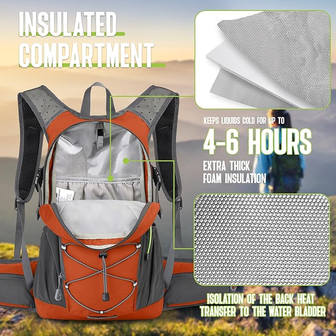 N NEVO RHINO Hydration Backpack, 18L Multipurpose Hiking Backpack - Image 2