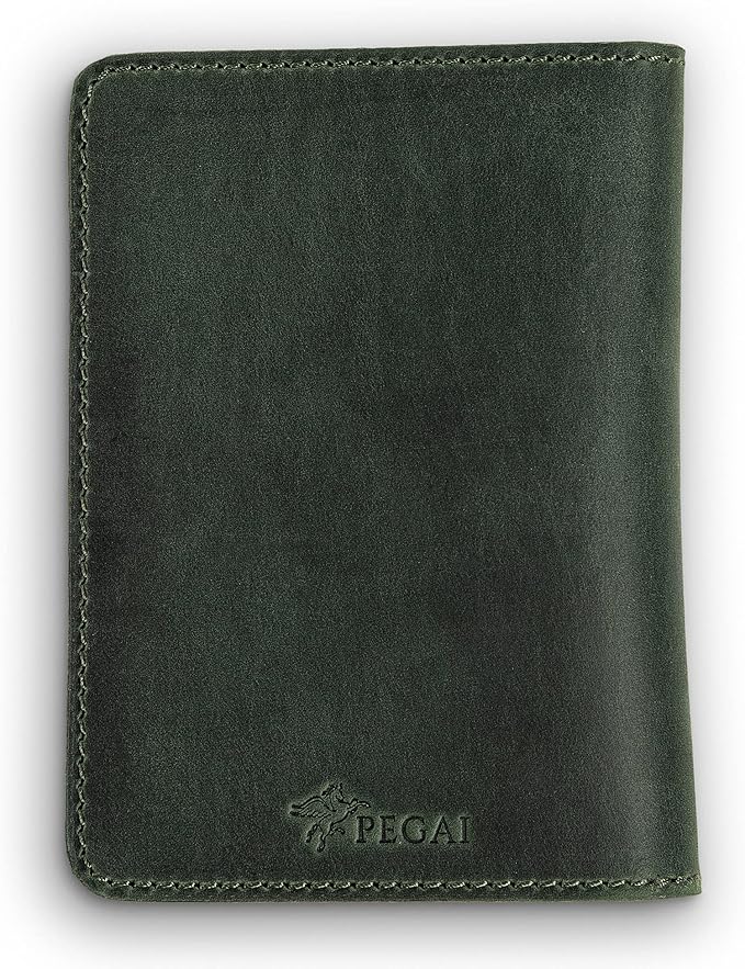 PEGAI Standard Full Grain Crazy Horse Leather Passport Holder | Custom Travel - Image 2
