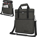 opux 3 Bottle Wine Carrier Tote, Insulated Leakproof Wine Cooler Bag, Wine - Image 8