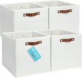OrganiHaus 13x13 Cube Fabric Storage Bins Set of 4, Fabric Storage Cubes w/ by OrganiHaus