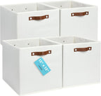 OrganiHaus 13x13 Cube Fabric Storage Bins Set of 4, Fabric Storage Cubes w/ by OrganiHaus