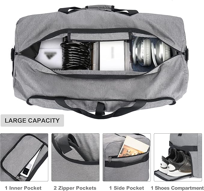 80L Duffle Bag for Travel, Large Foldable Waterproof Travel Duffel Bags - Image 4