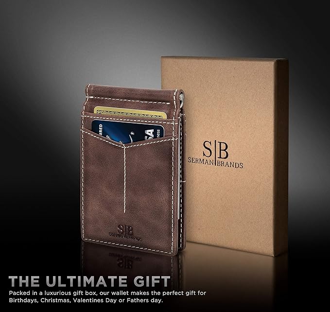 SERMAN BRANDS RFID Blocking Wallet Slim Bifold - Image 6
