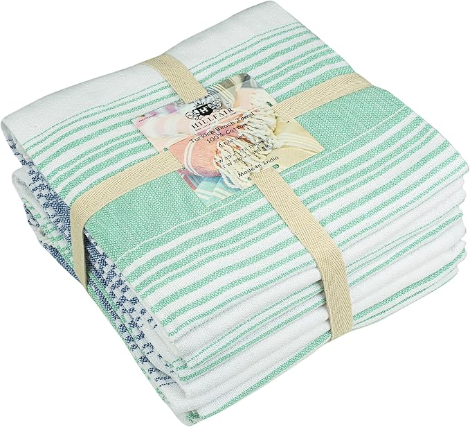 HILLFAIR Cotton Turkish Beach Towels, Quick Dry Lightweight Sand Free Peshtemal - Image 5