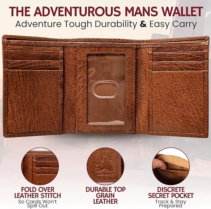 BULL GUARD Leather Trifold Wallets - Image 2