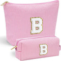 YOOLIFE Initial Cute Pink Makeup Bag Pouch Gift by YOOLIFE