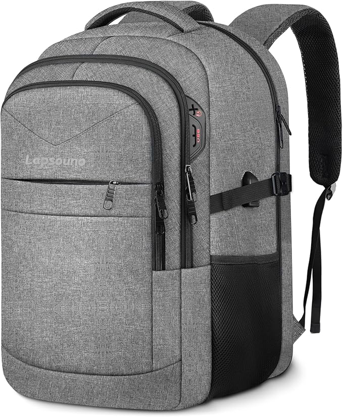Lapsouno Business Laptop Backpack, Travel Backpack, 15.6 Inch Carry on Backpack by Lapsouno
