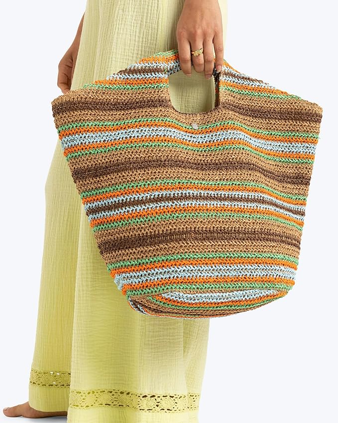 Roxy Women's Beach Tote Bag | Travel | Vacation | Straw | Lightweight | - Image 2