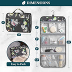 PAVILIA Hanging Toiletry Bag Women Men, Travel Kit Foldable Large Toiletries - Image 2