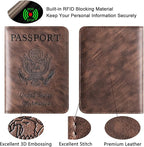 Passport Holder Cover Wallet Travel Essentials Leather Rfid Blocking Case - Image 6