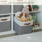 OrganiHaus 11x11 Fabric Cubes Storage Bins Set of 4, Foldable Collapsible - Image 2
