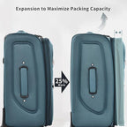 Merax Softside Luggage Set Softshell Lightweight 3 Piece Spinner Suitcase 22" - Image 3