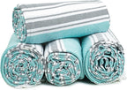 HILLFAIR Cotton Turkish Beach Towels, Quick Dry Lightweight Sand Free Peshtemal - Image 7