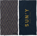 SUN'Y Waffle Microfiber Beach Towel – Sand Free, Quick Dry, Ultra Absorbent by SUNY