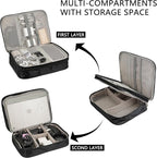 Electronics Accessories Organizer Bag, Waterproof Double LayerTravel Cable - Image 2