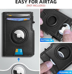 Airtag Wallet for Men, with Money Clip 10 Cards Metal Case Smart Slim Pop Up - Image 4