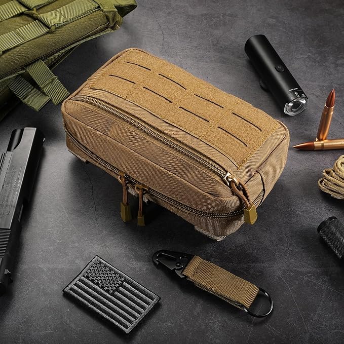 Tactical Molle Admin Pouch Utility Laser Cut EDC Tool Pouch Bag Horizontal - Image 8