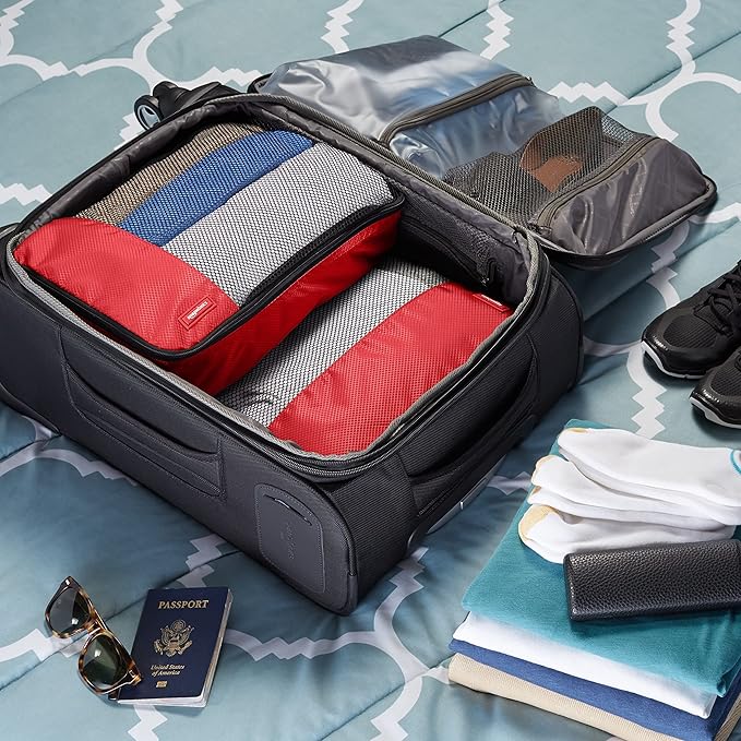 Amazon Basics Packing Cubes for Travel, Packing Organizers Set, 4-Piece-Set - Image 7