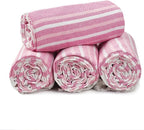 HILLFAIR Cotton Turkish Beach Towels, Quick Dry Lightweight Sand Free Peshtemal - Image 7