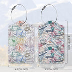 Travel Stamp, Travel Retro Labels Luggage Tags - Image 2