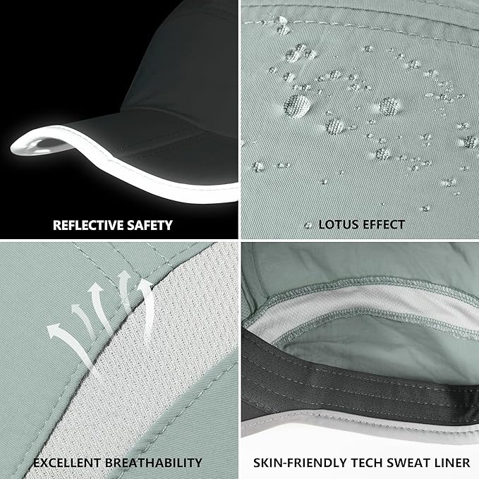 GADIEMKENSD Reflective Folding Outdoor Hat Unstructured Design UPF 50+ Sun - Image 6