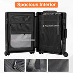 All Aluminum 24 Inch Check In Luggage Hard Shell Suitcases - Image 6