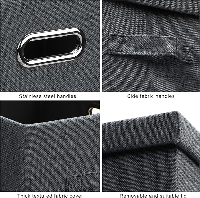 Large 17" 36 Quart Collapsible Stackable Storage Bins - Image 7