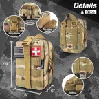 Survival First Aid Kit with Israeli Bandage, Chest Seal, Tactical Military - Image 5
