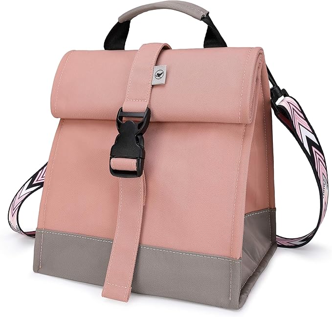 SUNNY BIRD Insulated Lunch Bag Pink Lunch Box Small Cooler Bag by SUNNYBIRD