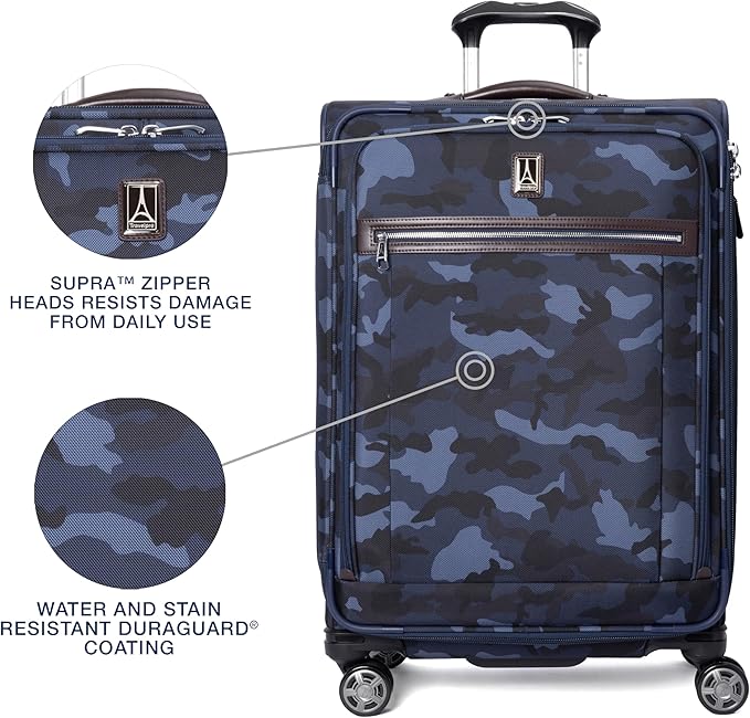 Travelpro Platinum Elite Softside Expandable Checked Luggage, 8 Wheel Spinner - Image 3
