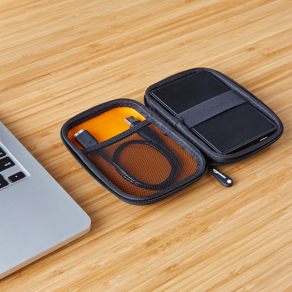 Portable External Hard Drive Carrying Case with Mesh Storage (1 Pack / External Hard Drive Case)