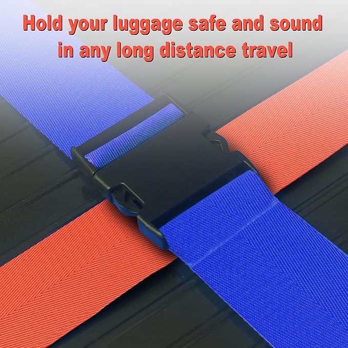 Luggage Straps for Suitcases TSA Approved Travel Belt 8 Pack by Chelmon - Image 4