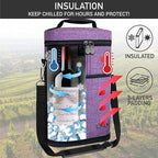 opux 2 Bottle Wine Carrier Tote, Insulated Leakproof Wine Cooler Bag, Wine - Image 2