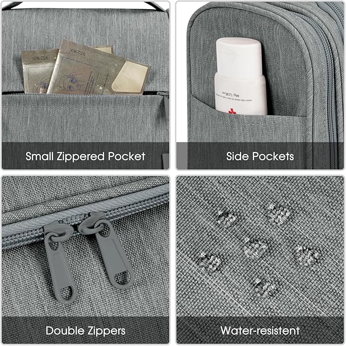 Narwey Hanging Toiletry Bag for Women Travel Makeup Bag Organizer Toiletries - Image 7