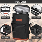 opux Wine Bag 2 Bottle Wine Tote Carrier, Insulated Wine Cooler Bag - Image 4