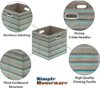 SIMPLE HOUSEWARE 13-Inch Collapsible Fabric Cube Storage Bin - Image 5
