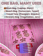 Cotton Quilted Tote Bag for Women – Large Beach & Travel Tote - Image 6