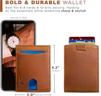 SERMAN BRANDS RFID Blocking Slim Bifold Genuine Leather Thin Minimalist Front - Image 5