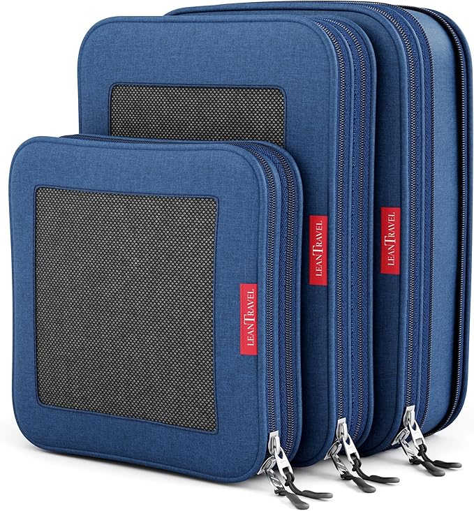Compression Packing Cubes for Travel Organizers by LeanTravel