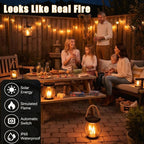 Kaliqo Solar Lantern Outdoor Lights Solar Lantern Waterproof Flickering Flame - Image 6