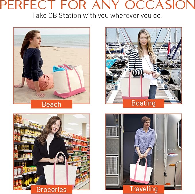 CB STATION Medium Classic Canvas Tote Bag - Image 7