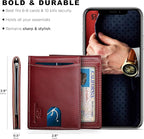 SERMAN BRANDS RFID Blocking Slim Bifold Genuine Leather Minimalist Front Pocket - Image 5