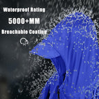 Coralrain Hooded Rain Poncho Lightweight Waterproof Unisex Raincoat Jacket - Image 2