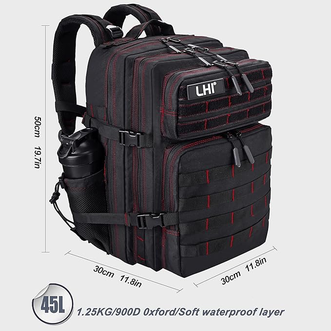 LHI Military Tactical Backpack for Men and Women 45L Army 3 Days Assault Pack - Image 2
