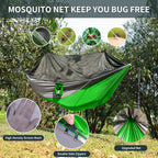 Camping Hammock with Net, Portable Lightweight Double Hammocks with Tree Straps - Image 3
